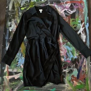 a new day Black Satin Long Sleeve Dress